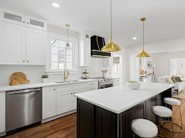 Quartz kitchen countertop installation in Richmond, VA by 3 J’s Granite & Marble Services.